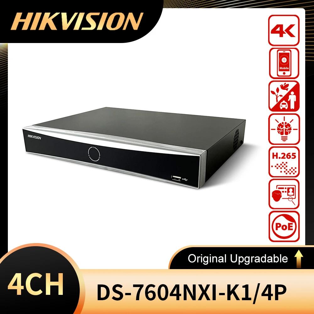 Hikvision  NVR Ʈũ  ,  ν, 4K H.265 + 1SATA, 4P 4-CH POE Ʈ, DS-7604NXI-K1